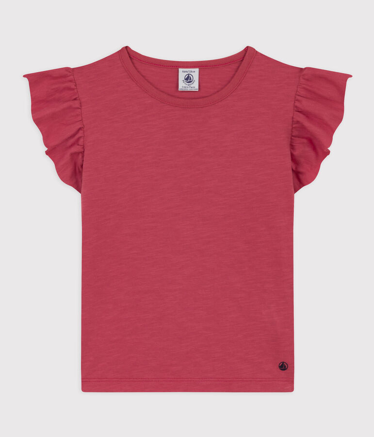 Kurz&auml;rmeliges Kinder-T-Shirt aus Baumwolle f&uuml;r M&auml;dchen rosa