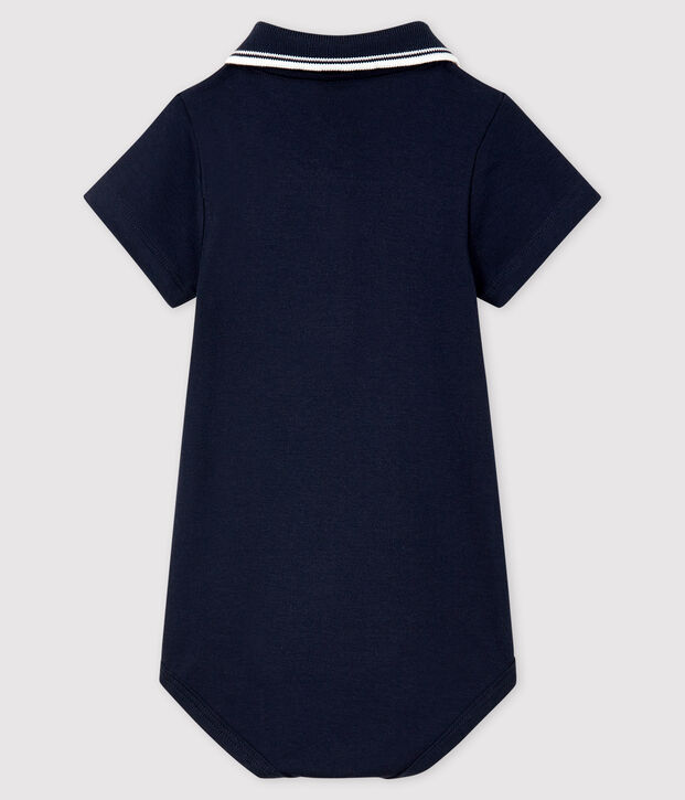 Kurz&auml;rmeliger Baby-Body aus Baumwolle mit Polokragen f&uuml;r Jungen SMOKING