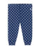 Bedruckte Baby-Mädchen-Leggings blau MEDIEVAL/weiss MULTICO
