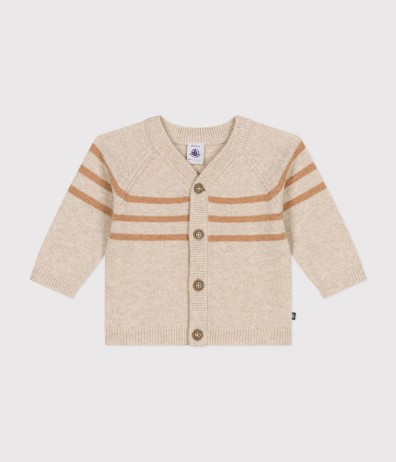 Cardigan aus Strick mit Wollanteil beige AVALANCHE/ CUIVRE
