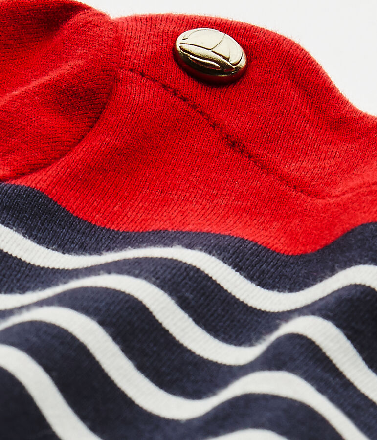 Gestreiftes Baby-M&auml;dchen-Kleid blau/vielfarbig