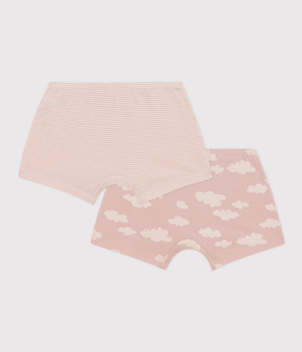 2er-Set Shortys aus Baumwolle mit Wolkenmotiv f&uuml;r M&auml;dchen vielfarbig