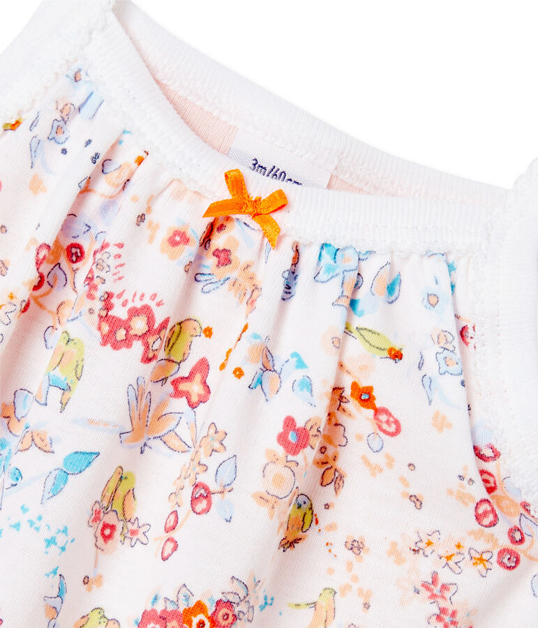 Body robe b&eacute;b&eacute; fille &agrave; bretelles weiss/rosa/vielfarbig