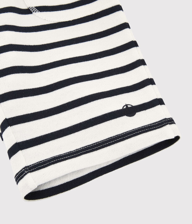 Bermudas aus Baumwolle f&uuml;r Jungen weiss/blau