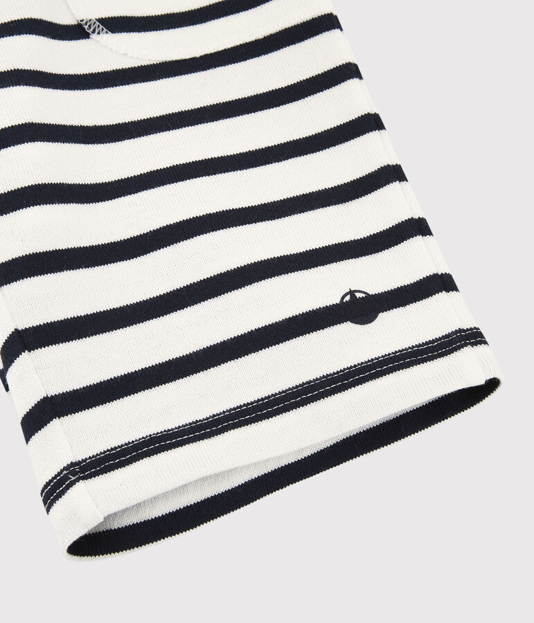 Bermudas aus Baumwolle f&uuml;r Jungen weiss MARSHMALLOW/blau SMOKING