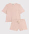 Kurzpyjama aus Baumwolle für Damen rosa SALINE