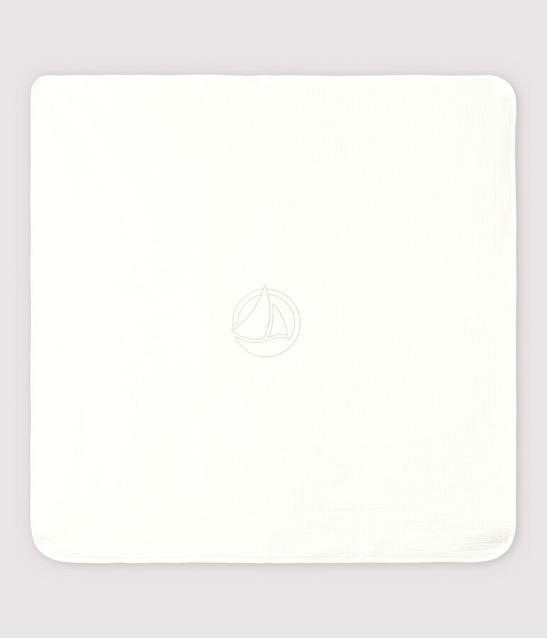 Baby-Decke aus Doppeljersey aus Bio-Baumwolle weiss