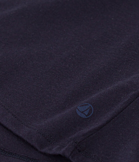 Damen-T-Shirt LE DROIT aus Baumwolle mit Rundhalsausschnitt blau SMOKING