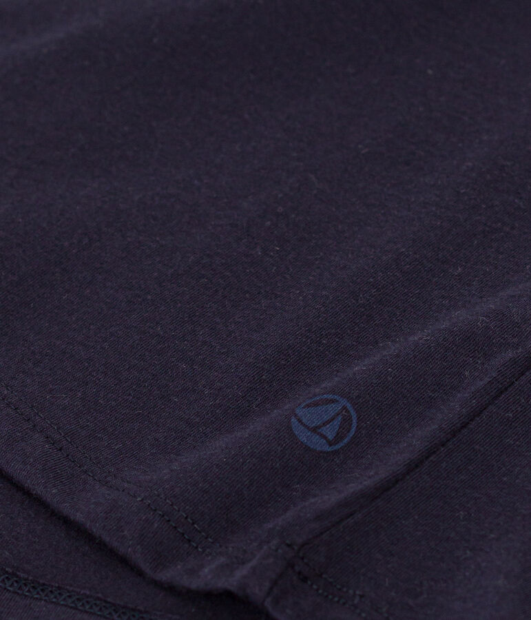 Damen-T-Shirt LE DROIT aus Baumwolle mit Rundhalsausschnitt blau