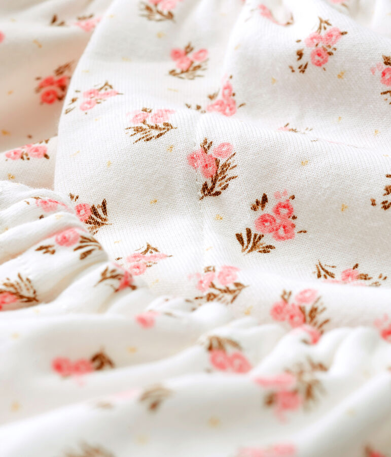 Baby-Kleid und -Bloomer f&uuml;r M&auml;dchen weiss MARSHMALLOW/weiss MULTICO