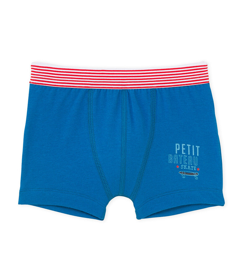 Jungen-Boxershorts mit Motiv blau Mykonos