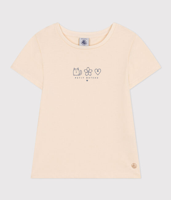 Mädchen-T-Shirt aus leichtem Jerseystoff blau AVALANCHE/ BEACH