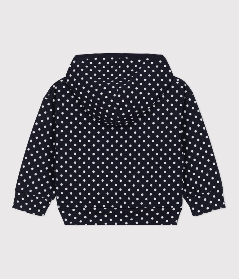 Kinder-Kapuzensweatshirt f&uuml;r M&auml;dchen blau/naturfarben