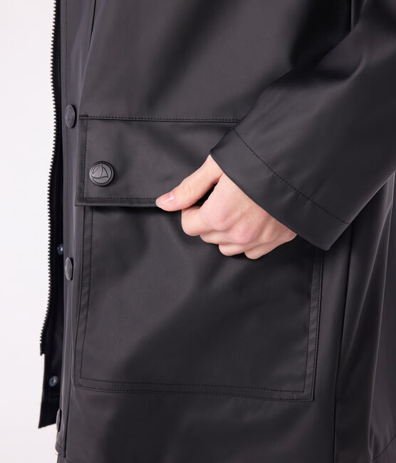 Ikonische Regenjacke Damen/Herren schwarz NOIR