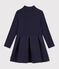 Lang&auml;rmeliges Kinder-Kleid aus einfarbiger Baumwolle SMOKING