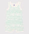 Baby-Einteiler aus Baumwolle mit Wellen-Motiv weiss MARSHMALLOW/ VERT