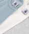 3er-Set ärmellosen Baby-Bodys aus Baumwolle mit Ringelstreifen variante 1