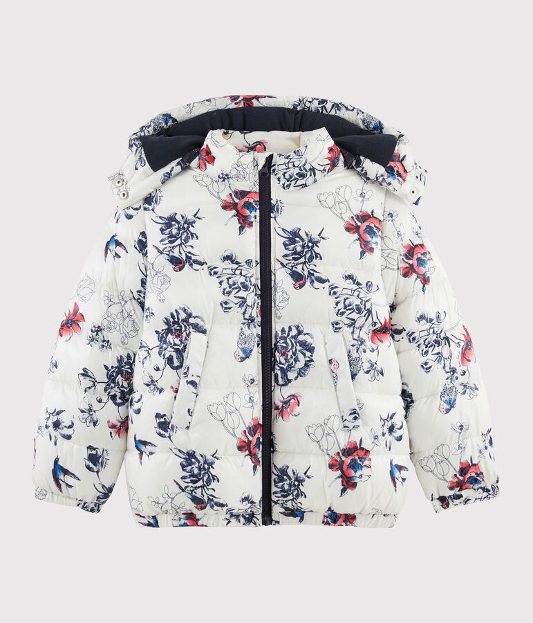 Kinder-Jacke f&uuml;r M&auml;dchen weiss/vielfarbig