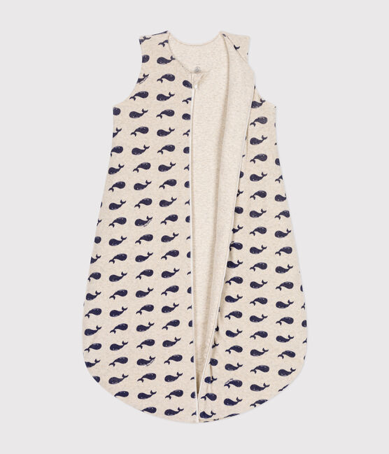 Baby-Schlafsack aus Nicki mit Walmotiv TOG-Wert 3 beige MONTELIMAR/blau MEDIEVAL