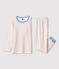 Kinderpyjama aus Bio-Baumwolle mit Muster weiss MARSHMALLOW/rot PEPS
