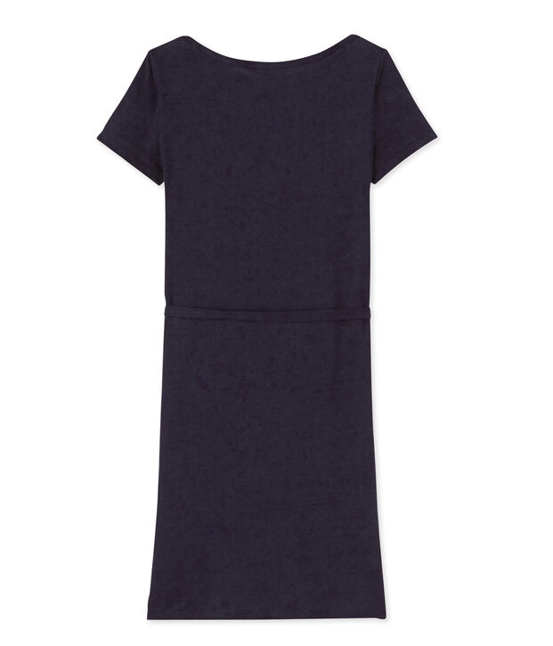 Damen-Kleid aus Leinen blau