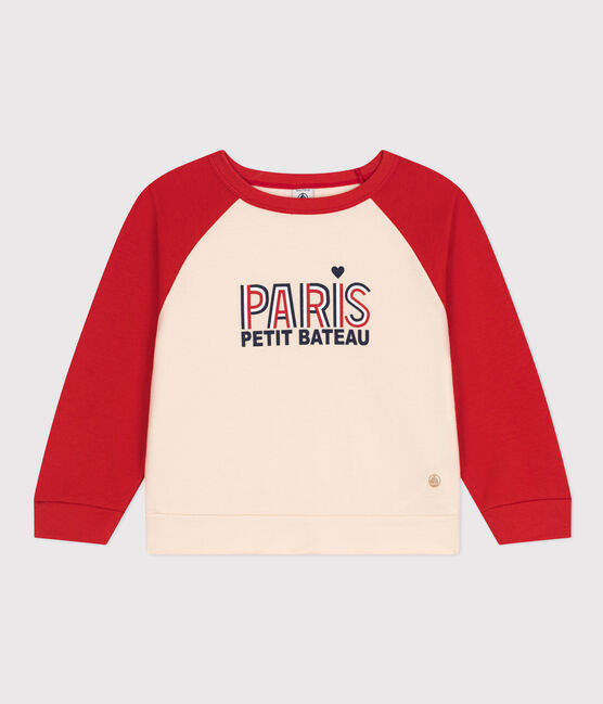 Kinder-Sweatshirt aus leichtem Molton rot AVALANCHE/ AURORA