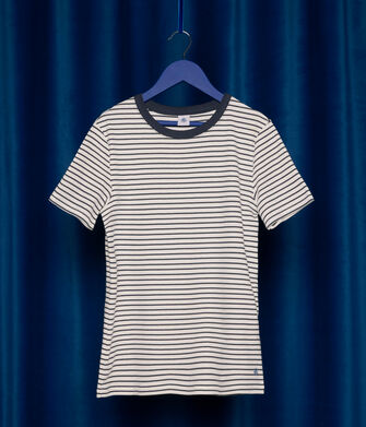 Damen-T-Shirt L'Iconique aus Baumwolle, gestreift