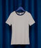 Damen-T-Shirt L'Iconique aus Baumwolle, gestreift weiss/blau