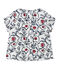Baby-Mädchen-Bluse aus Popeline weiss MARSHMALLOW/weiss MULTICO