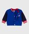 Baby College-Jacke aus zweifarbiger Baumwolle blau OLYMPIC/ SOIR