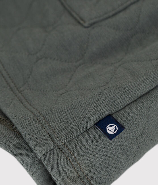 Ärmelloses Babykleid aus gestepptem Doppeljersey grün THUYA