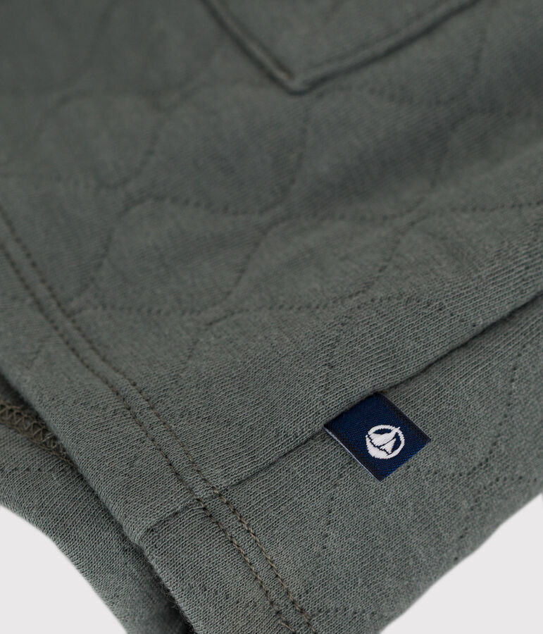 &Auml;rmelloses Babykleid aus gestepptem Doppeljersey gr&uuml;n