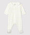 Baby-Strampler aus Bio-Baumwolle weiss MARSHMALLOW/weiss MULTICO