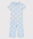 Kinder-Kurzpyjama aus Bio-Baumwolle mit Herzmotiv für Mädchen