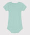 Kurzärmeliger Baby-Body aus Baumwolle mit Print grün ALOEVERA/weiss MARSHMALLOW