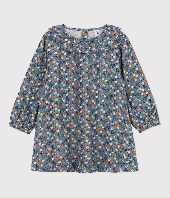 Langärmeliges, geblümtes Kinderkleid aus Musselin für Mädchen ROVER/ MULTICO