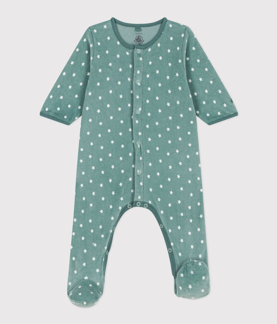 Strampler aus Nicki mit Sternenmotiv blau BRUT/weiss MARSHMALLOW