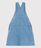 Kinder-Latzkleid aus leichtem Denim für Mädchen blau DENIM CLAIR