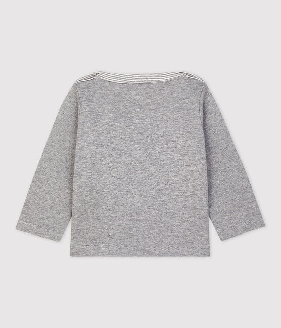 Langärmeliges Baby-T-Shirt für Jungen grau SUBWAY CHINE