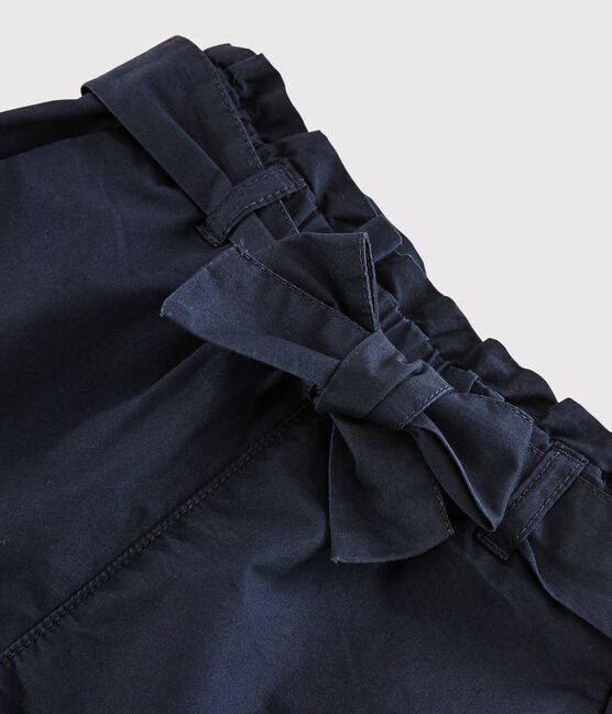 Kinder-Shorts aus Serge-Stoff für Mädchen blau SMOKING