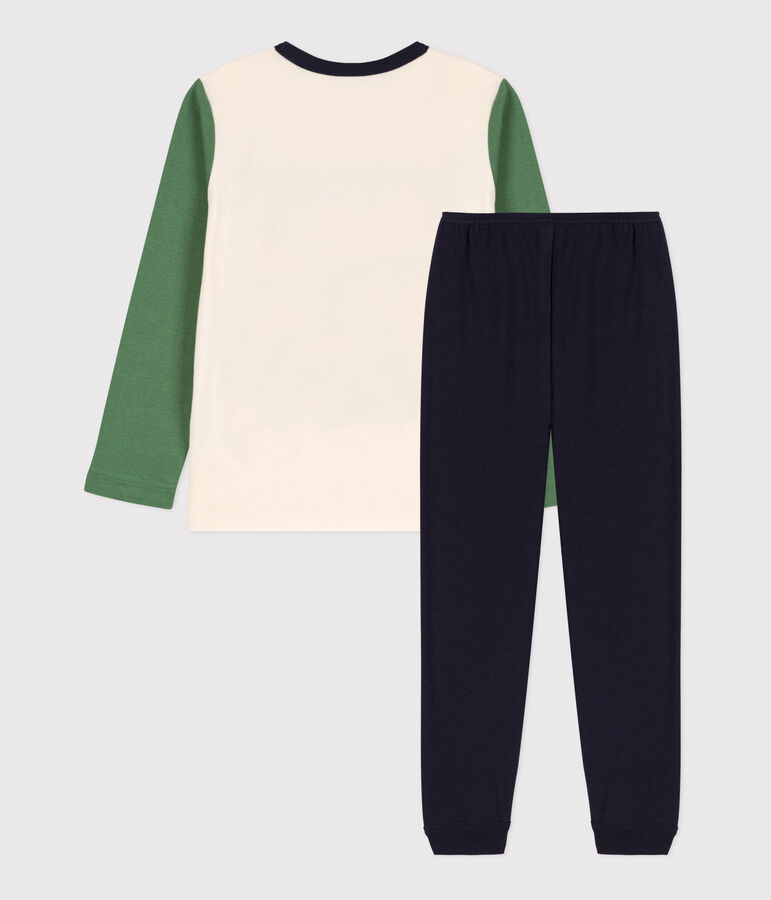 Kinderpyjama aus Baumwolle blau/vielfarbig