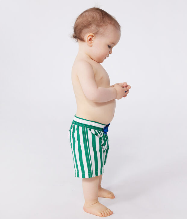 Baby-Badeshorts mit Streifenmuster gr&uuml;n/gr&uuml;n