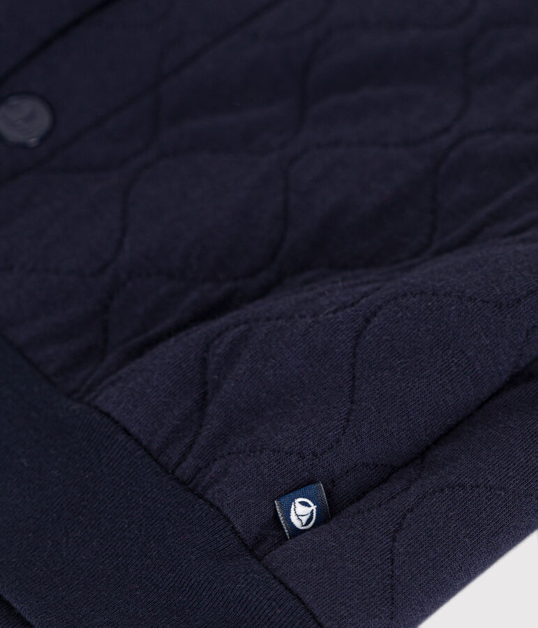 Baby-Teddyjacke aus gestepptem Doppeljersey blau SMOKING