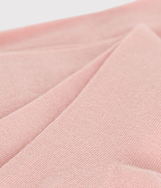 Einfarbige Kinder-Strumpfhose aus Baumwolljersey rosa SALINE