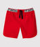 Badeshorts aus recyceltem Material für Jungen rot TERKUIT