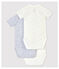 Set mit 3 kurzärmeligen Baby-Bodys im Kimono-Schnitt aus Bio-Baumwolle variante 1