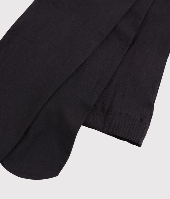 Mikrofaser-Kinderstrumpfhose für Mädchen schwarz NOIR