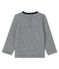 Baby-T-Shirt aus Doppeljersey für Jungen blau SMOKING/beige COQUILLE