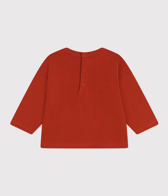 Langärmeliges Baby-T-Shirt aus Jersey rot HARISSA