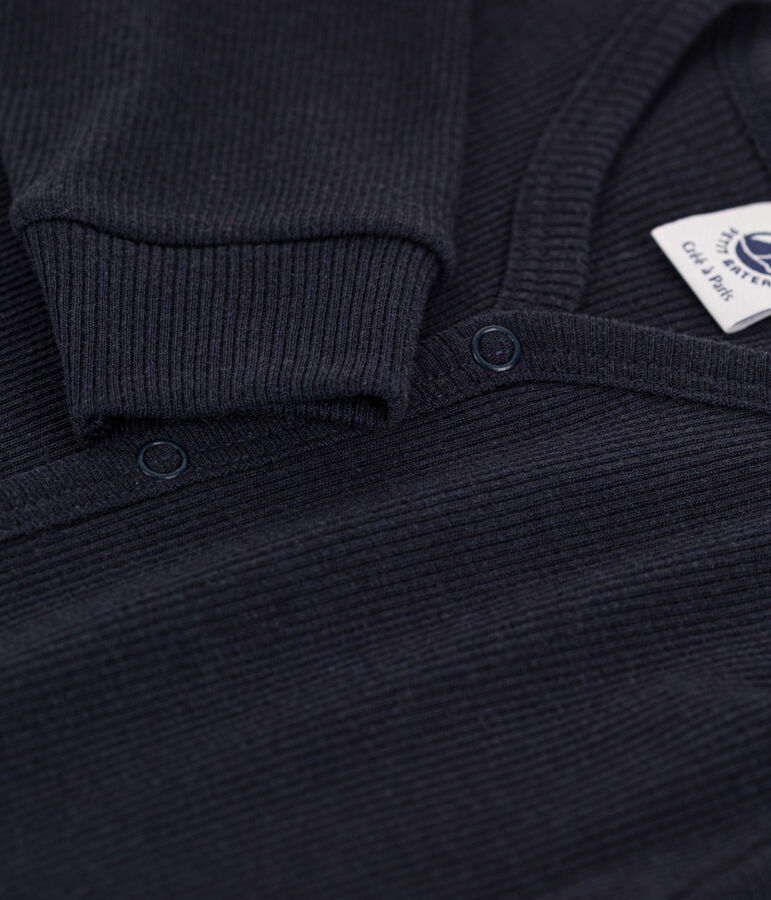 Fu&szlig;loser Strampler aus Lyocell und Baumwolle blau